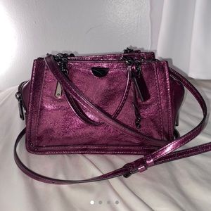 Coach Dreamer 21 Metallic Purple Handbag